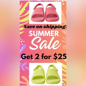 32 Degrees Kids Cushion Slide/ Slippers 2-Pack